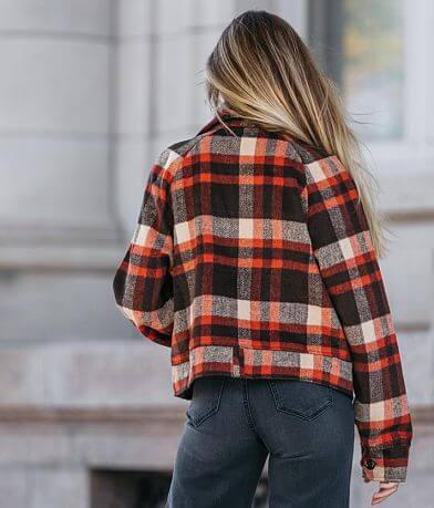 Hyfve Plaid Fleece Jacket BACK