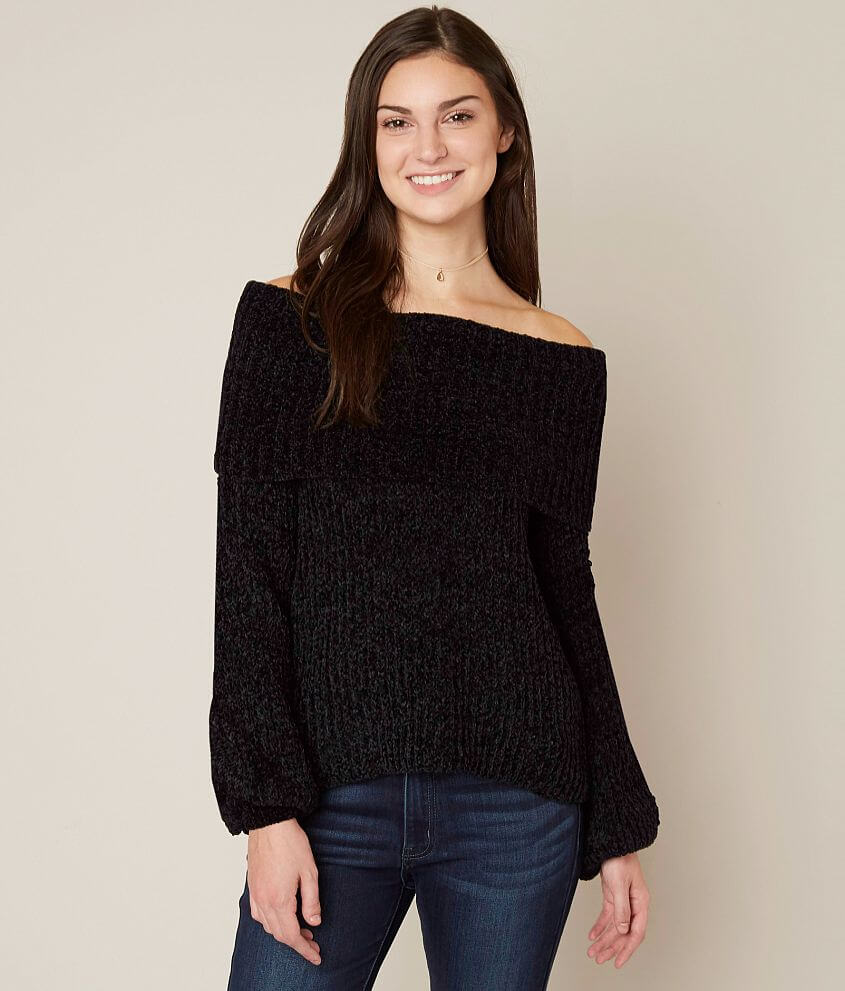onetheland Off The Shoulder Sweater - Women's Sweaters in Black | Buckle