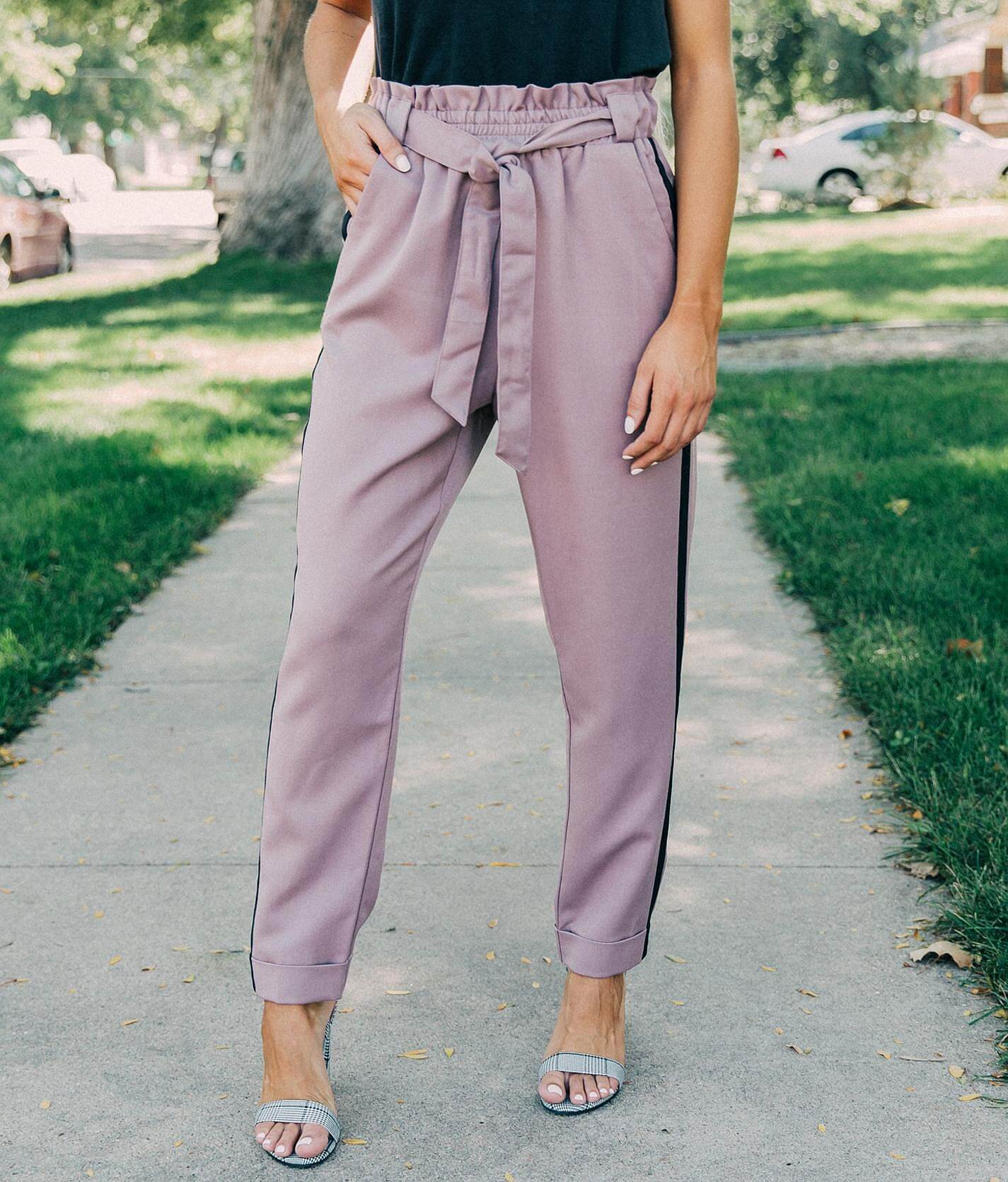 womens dress pants with side stripe