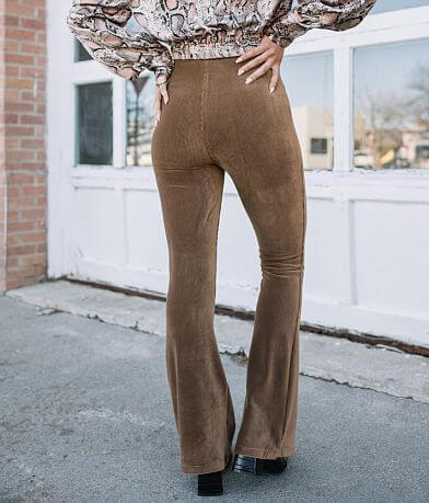 Fashion On Earth Velvet Corduroy Flare Pant BACK