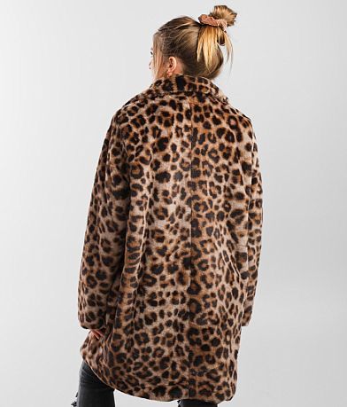 Hyfve Cheetah Faux Fur Jacket BACK