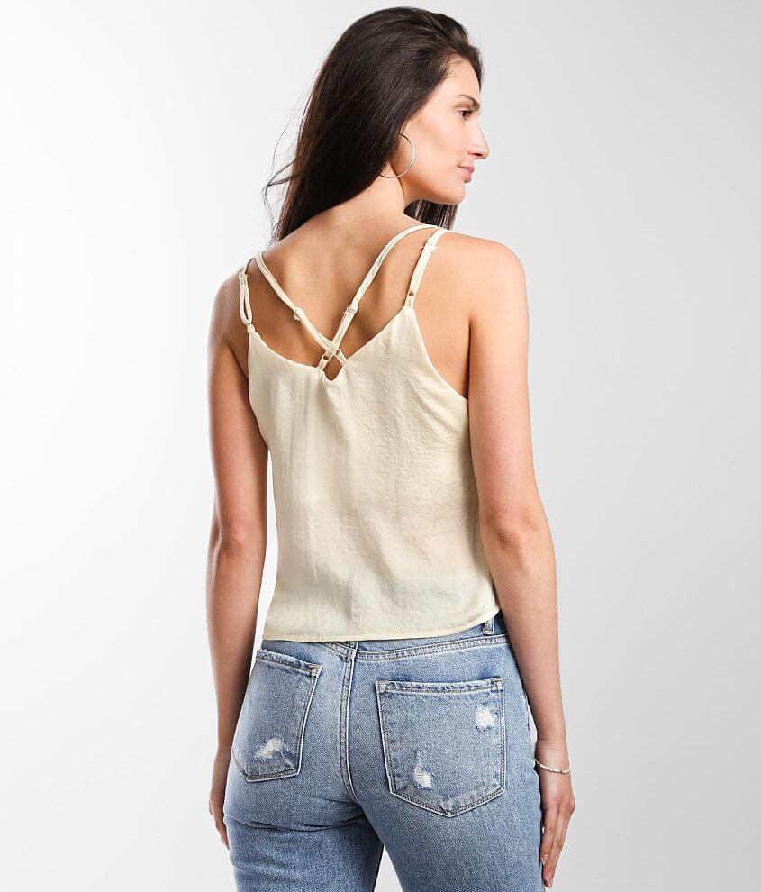 Eyelash Lace Trim Tank Top