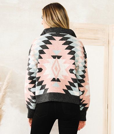 Hyfve Aztec Print Sweater BACK