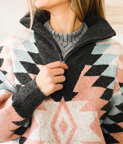 Hyfve Aztec Print Sweater MISC_DETAIL_1