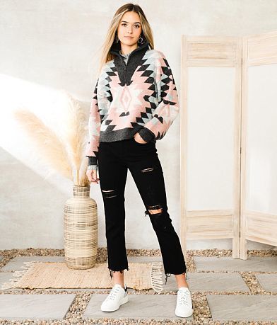 Hyfve Aztec Print Sweater MISC_DETAIL_2