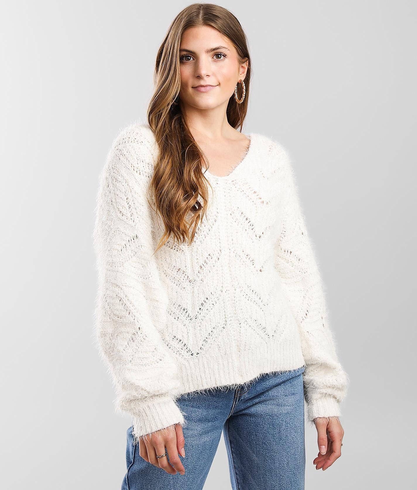 Willow & Root Eyelash Chenille Sweater - Women's Sweaters in Off