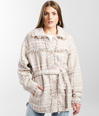 Hyfve Houndstooth Shacket FULL_LEFT_SIDE