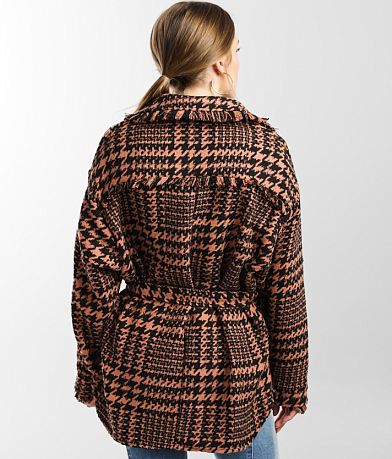 Hyfve Houndstooth Shacket BACK