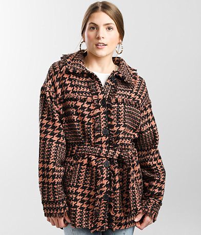Hyfve Houndstooth Shacket FULL_LEFT_SIDE
