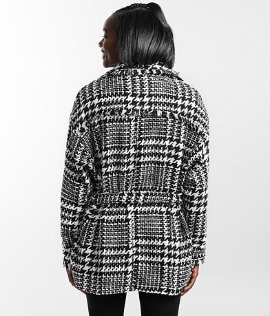 Hyfve Houndstooth Shacket back view