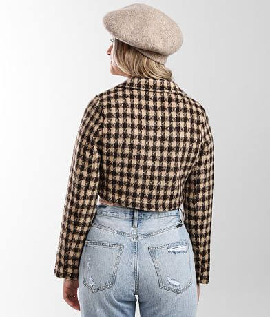 Hyfve Houndstooth Cropped Blazer back view