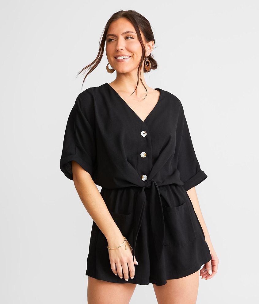 Hyfve Dolman Romper Women s Rompers Jumpsuits in Black Buckle