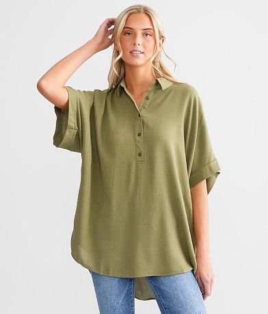 Hyfve One & Only Oversized Dolman Henley front view