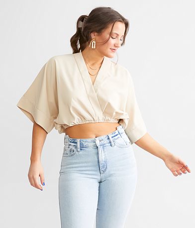 Hyfve Pretty Please Surplice Cropped Top front view
