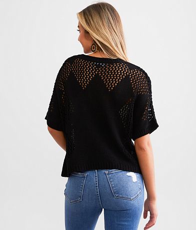 Hyfve Patterned Pointelle Sweater BACK
