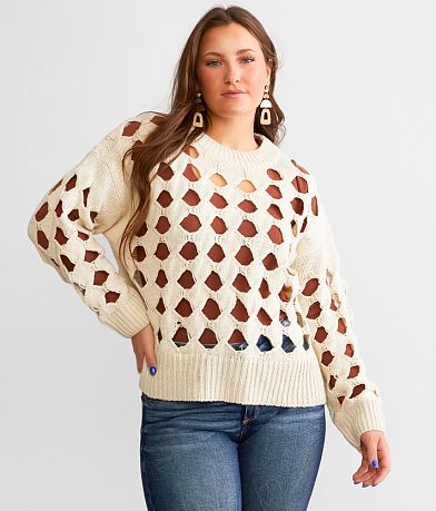 Hyfve Open Stitch Sweater full left side view