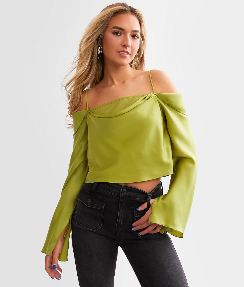 COLD SHOULDER TOP in Yellow