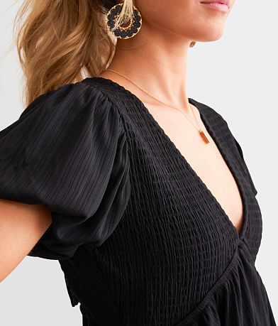 Hyfve Smocked Peplum Top misc detail 1 view