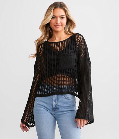 Willow & Root Cropped Sweater front view
