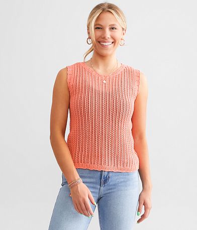 Hyfve Open Stitch Sweater Tank Top front view