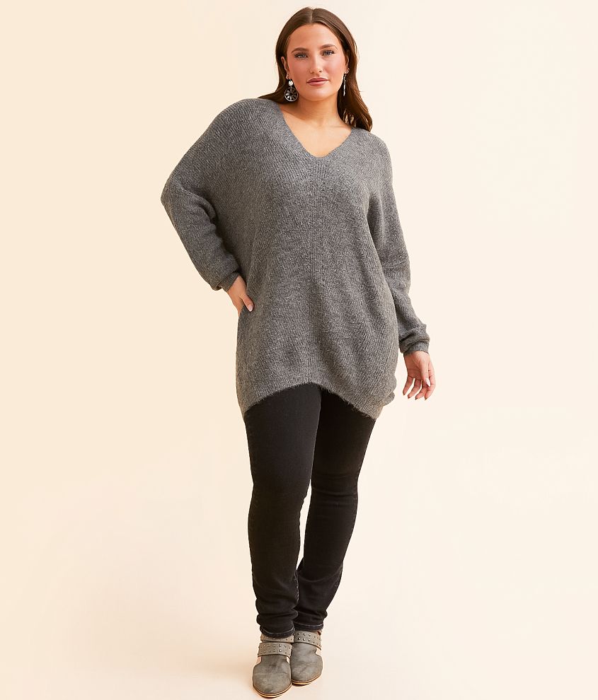 Hyfve V-Neck Oversized Sweater front view