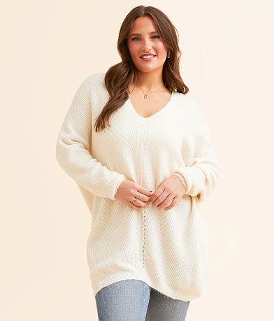 Hyfve V-Neck Oversized Sweater front view