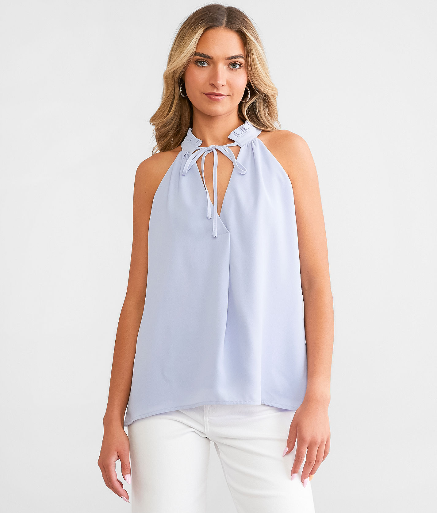 Hyfve Ruffle High Neck Tank Top - Women's Tank Tops in