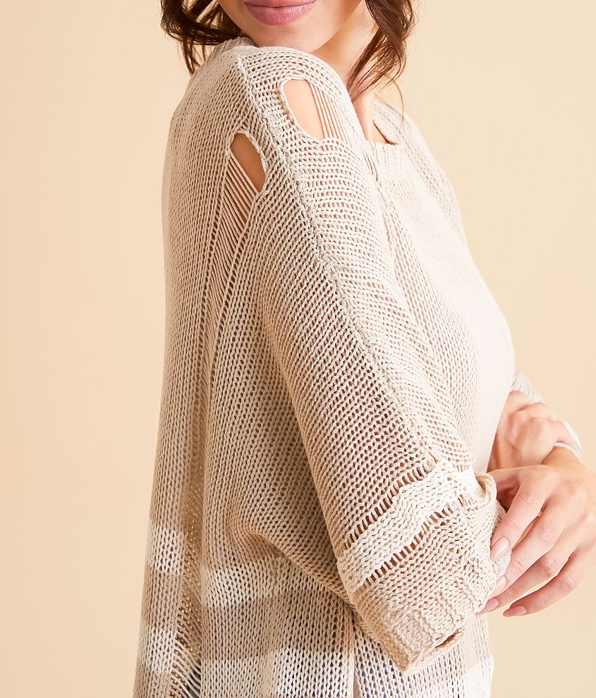 Destructed Stripe Sweater