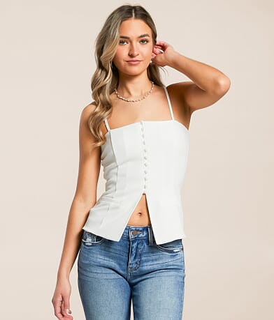 Willow & Root Split Front Tank Top front view