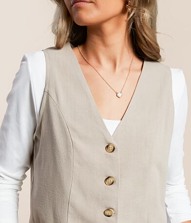 Willow &amp; Root Linen Blend Vest misc detail 1 view