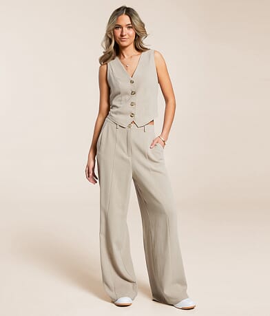 Willow & Root Linen Blend Trouser Pant front view