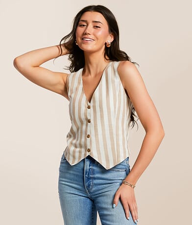 Hyfve Striped Vest front view
