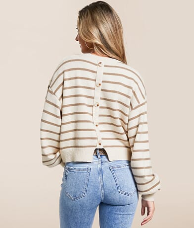 Hyfve Striped Boxy Sweater front view