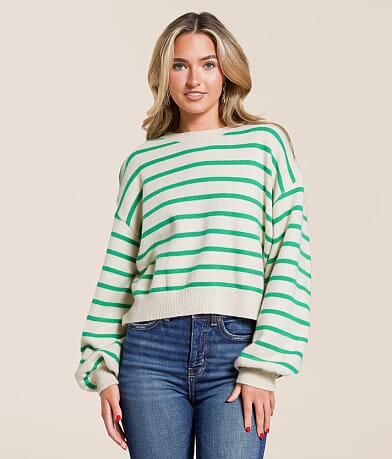 Hyfve Striped Boxy Sweater front view