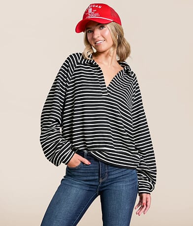 Hyfve Striped Pullover front view