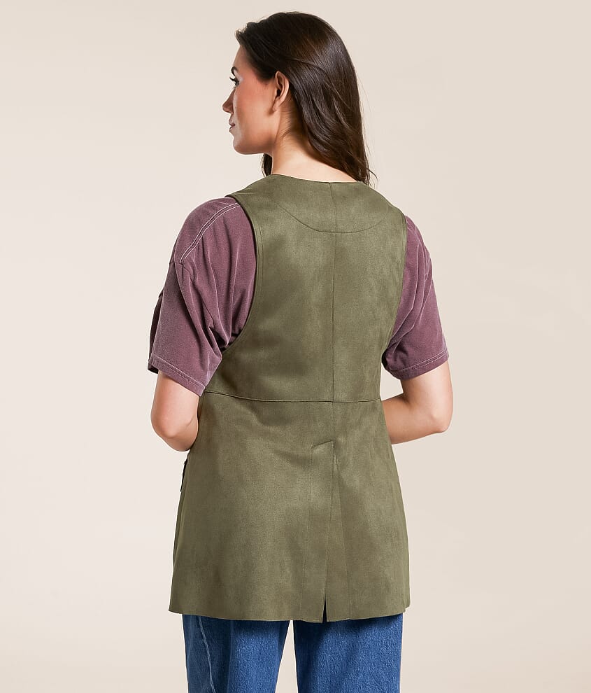 Studded Faux Suede Vest