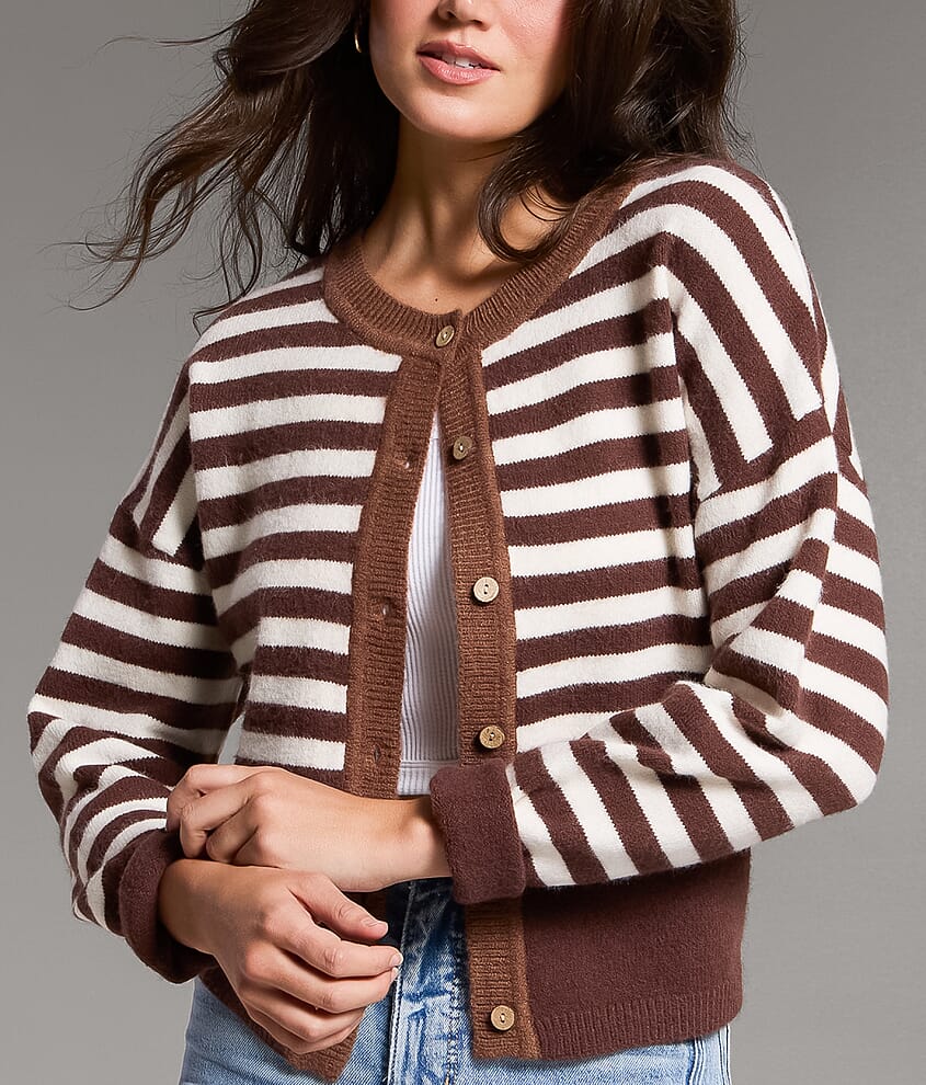 Striped Cardigan Sweater - thumbnail 4