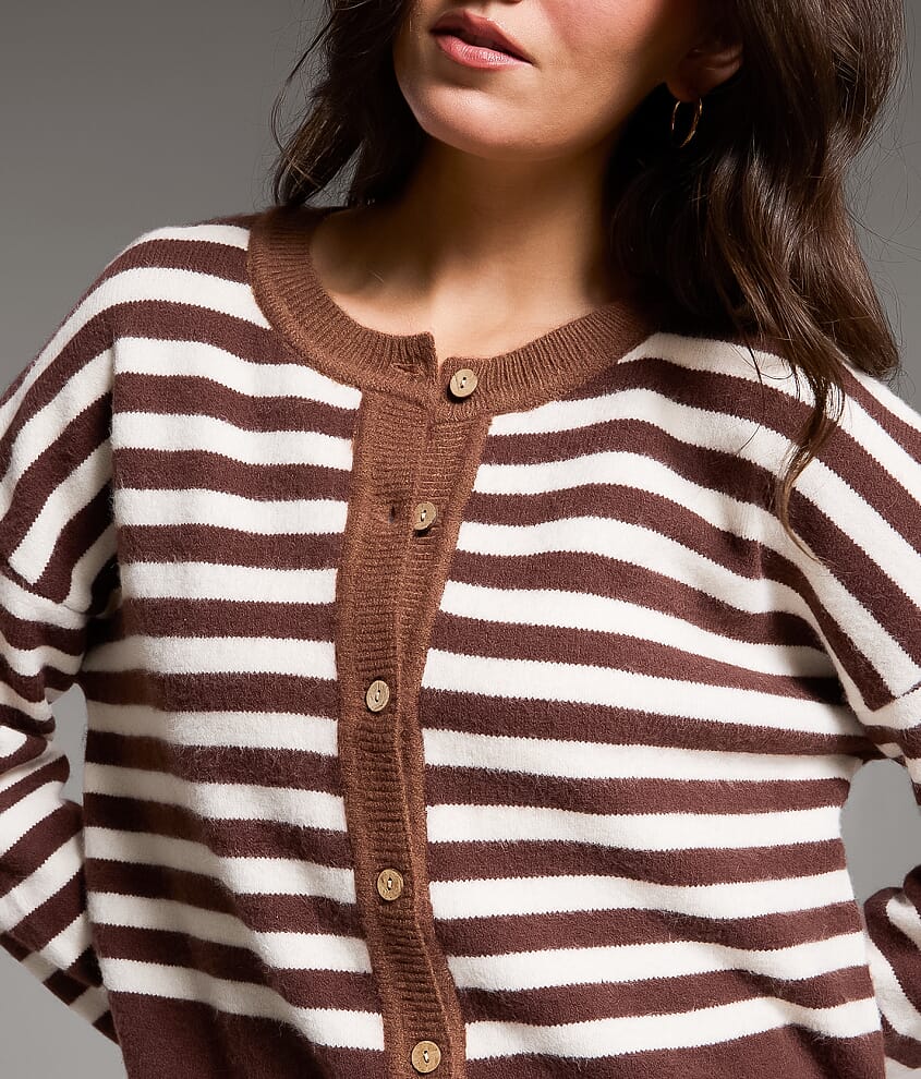 Striped Cardigan Sweater