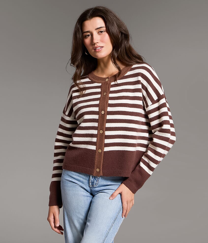 Striped Cardigan Sweater - thumbnail 2