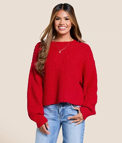 Willow & Root Nubby Cropped Sweater front view