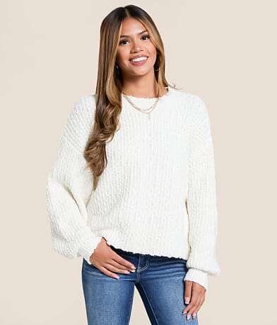 Willow & Root Nubby Cropped Sweater front view