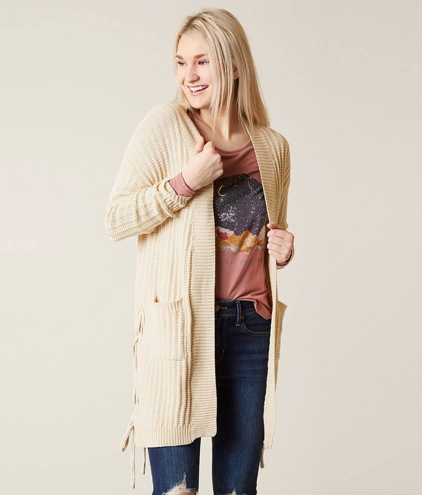 Daytrip Ribbed Cardigan Sweater front view