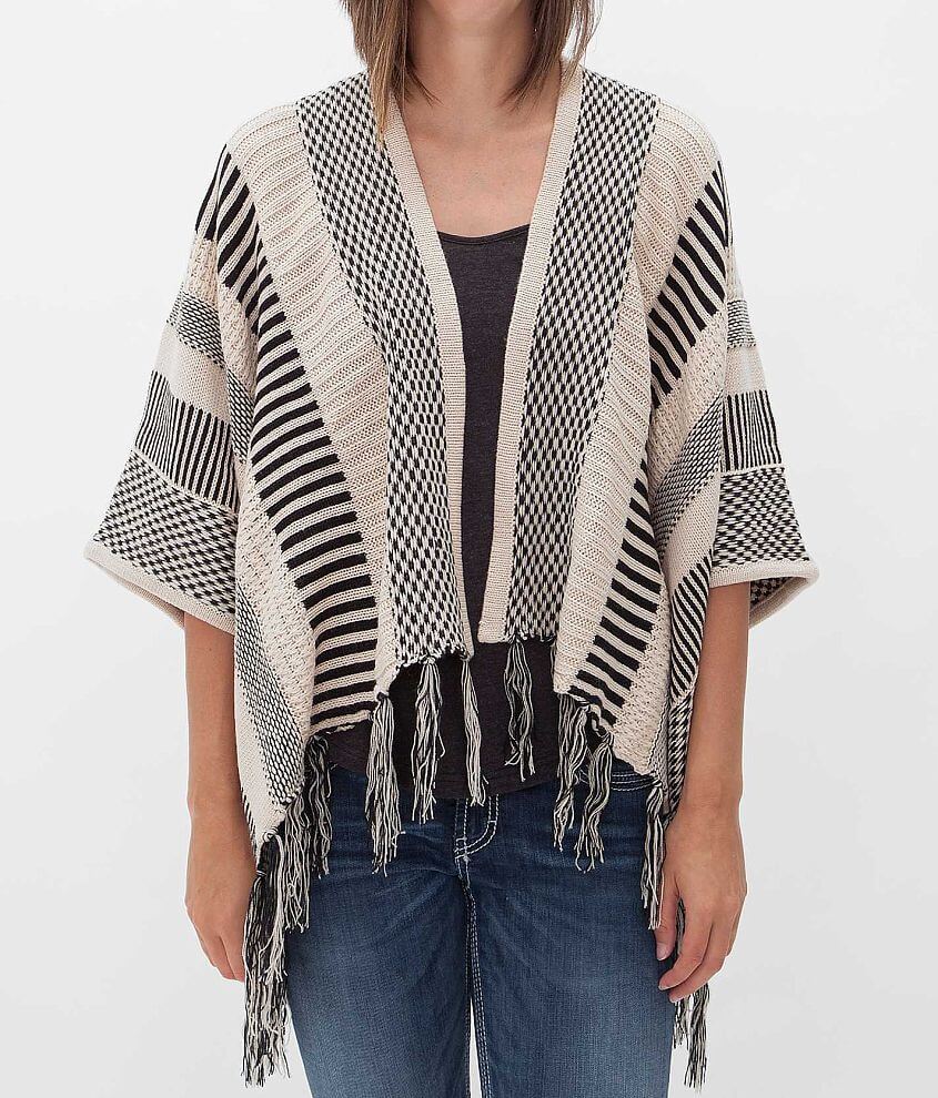 Daytrip Fringe Cardigan Sweater front view