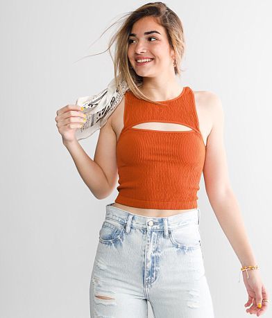 Daytrip Scalloped Strappy Tank Top