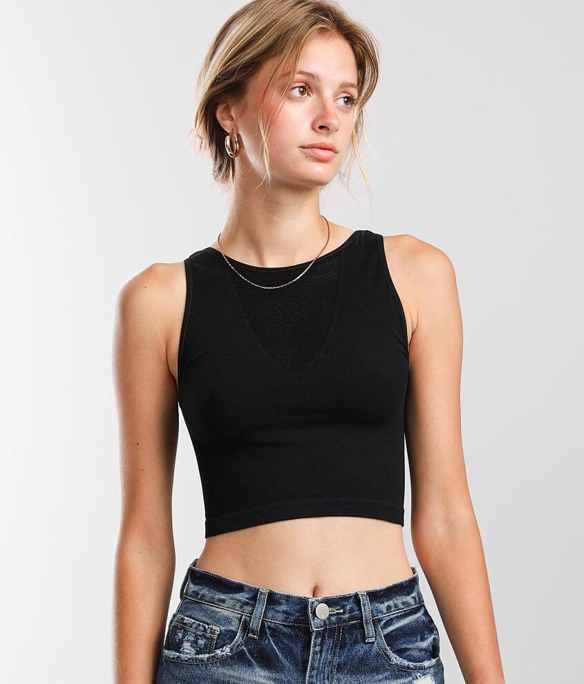 BKEssentials Mesh Inset Brami - Women's Tank Tops in Black | Buckle