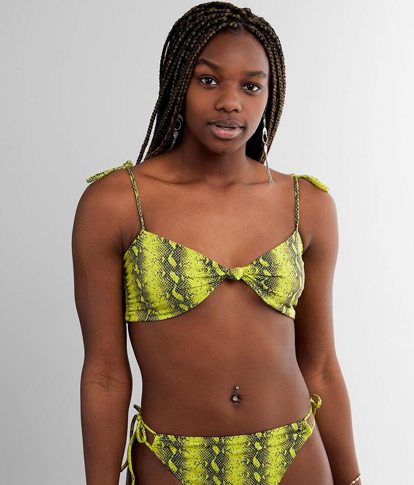 Neon green hot sale buckle bikini