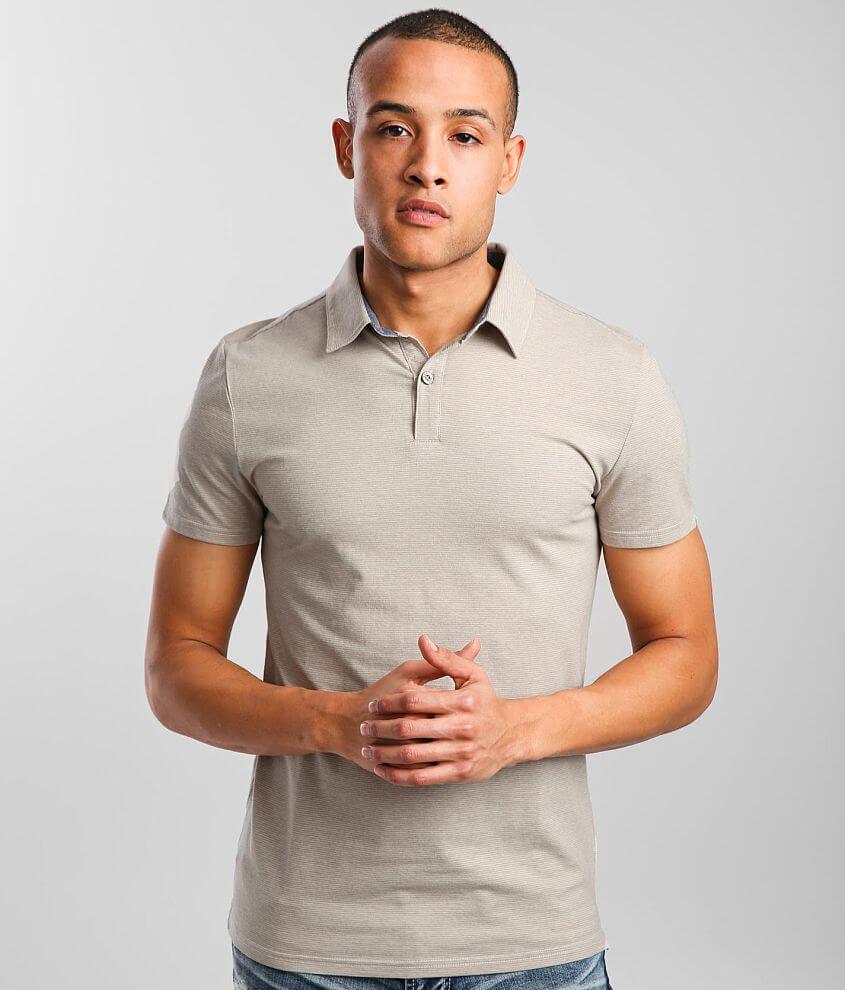 BKE Pinstriped Stretch Polo