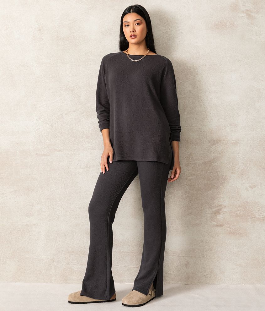 Buckle Black Raya Split Flare Pant front view