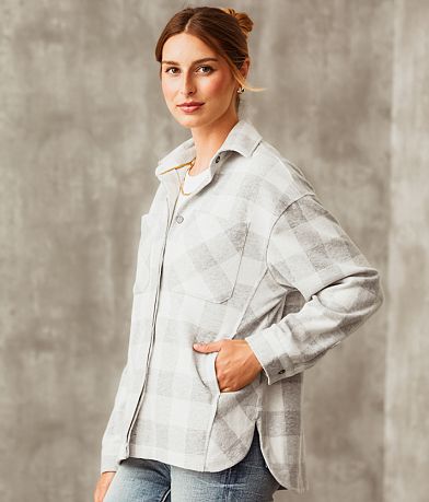 Buckle Black Plaid Shacket misc detail 1 view