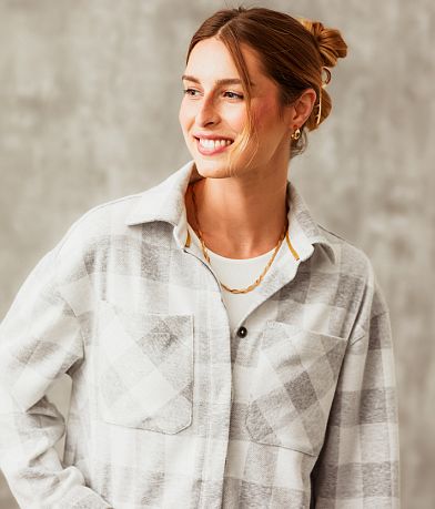 Buckle Black Plaid Shacket misc detail 2 view